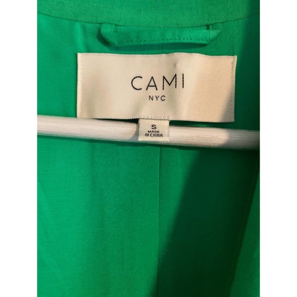 Cami NYC Blazer Women's Size Small Green Solid Linen Comfort Side Pockets - Picture 4 of 5